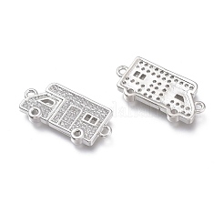 Collegamenti in ottone lucido con zirconi cubici&nbsp;ZIRC-A012-04P