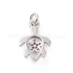 Breloques en laiton avec zircone cubique de micro pave&nbsp;KK-C012-46P