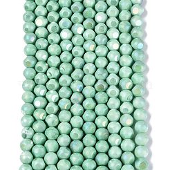 Perles de verre opaque électroplaquées teintées à effet ombré&nbsp;EGLA-Q130-01A-09