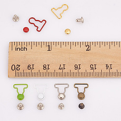 100 Satz 10 Farben Mini-Legierung Kürbis Schnalle&nbsp;DIY-GO0002-12