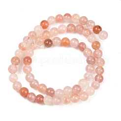 Fili di perle di giada persiana rosa naturale color fiore di pesco&nbsp;G-NH0071-A01-6mm