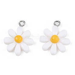 Pendentifs en résine opaque&nbsp;RESI-WH0037-01B