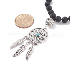 Collana di perle di mala con pietre preziose&nbsp;NJEW-JN03813