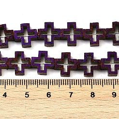 Hebras de cuentas de roca de lava natural galvanizada&nbsp;G-K388-02D