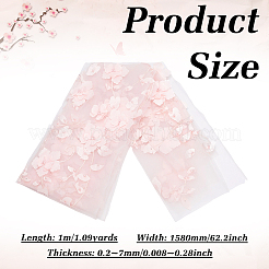 Tissu en polyester à fleurs 3D avec perles de résine&nbsp;AJEW-MA0001-48A
