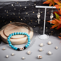 Kits de diy para hacer pulseras de calaveras de Halloween&nbsp;DIY-SC0020-14B