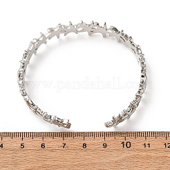 Bracelets en laiton boutons de manchette pour les femmes&nbsp;BJEW-F514-02P