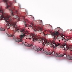 Natürlicher Granat Perlen Stränge&nbsp;G-O166-13C-3mm