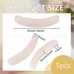 5 breloque connecteur en quartz rose naturel&nbsp;G-BC0001-56B
