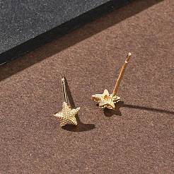 Messing Ohrstecker für Damen&nbsp;EJEW-F403-03G