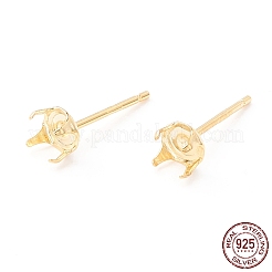 925 Ohrsteckerfassungen aus Sterlingsilber&nbsp;STER-P047-06B-G
