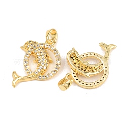 Pendentifs avec zircon cubiques à micro-pavés en laiton&nbsp;CU-CBA415D-09G-03