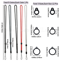 5 cinturino da collo in poliestere bicolore&nbsp;DIY-GF0008-13