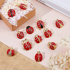 1 sachet de pins en émail coccinelle&nbsp;JEWB-FH0002-56
