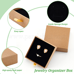 Geschenk-Schubladenboxen zur Aufbewahrung von Halsketten und Ohrringen aus Kraftpapier&nbsp;CON-WH0095-87B