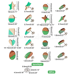 Kit fai da te per la creazione di orecchini a bottone bicolore&nbsp;DIY-PH0006-52