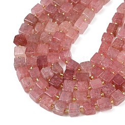 Abalorios de cuarzo natural de fresa hebras&nbsp;G-G053-B27-03