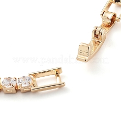 Messing-Armbänder mit Mikropflaster und Zirkonia in Tropfenform&nbsp;BJEW-C055-01G