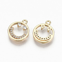 Ciondoli in ottone zirconi chiari micro pavé&nbsp;LS-RJEW-T063-62G-NF
