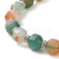 Stretch-Armbandsets aus gefärbten natürlichen Achatperlen&nbsp;BJEW-JB09180