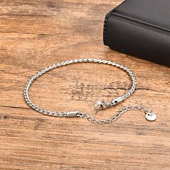 Bracelets de chaîne d'acier inoxydable&nbsp;PW-WGD91B2-01