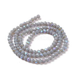 Chapelets de perles en verre opaque de couleur unie&nbsp;EGLA-A034-P4mm-L13