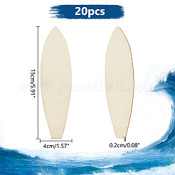 20 pièce de découpes en bois non finies&nbsp;DIY-WR0003-66
