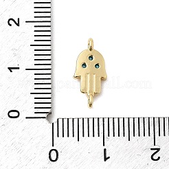 Breloques de connecteur en laiton religieux micro pavées de zircones cubiques&nbsp;KK-H529-01C-G
