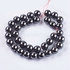 Chapelets de perles en hématite synthétique sans magnétiques&nbsp;G-H1624-12mm-1