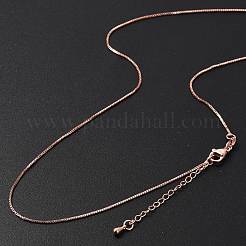 Messing-Kettenhalsketten für Damen&nbsp;NJEW-D302-42RG