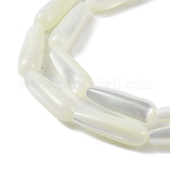 Natürlichen weißen Muschelperlen&nbsp;PEAR-B002-01B-A