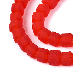 Fili di perle di vetro smerigliato trasparente&nbsp;GLAA-N072-01A-A07