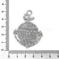 Tibetischen Stil Zinklegierung paar Anhänger Cabochon Fassungen&nbsp;TIBEP-R334-258AS-RS