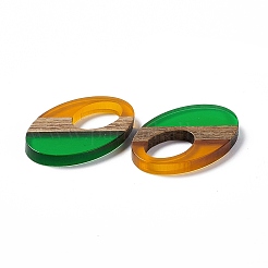 Pendenti in resina trasparente e legno di noce&nbsp;RESI-M027-02I