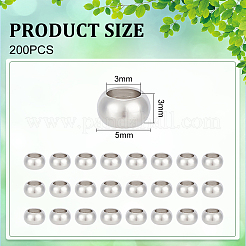 304 Edelstahlperlen&nbsp;STAS-UN0002-40A-P