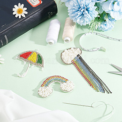 3 Stück 3 Stil Regenbogen Vliesstoff Ornament Zubehör&nbsp;PATC-FG0001-17