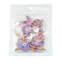 30 pendentif en émail en alliage de style 30 pièces.&nbsp;ENAM-YW0002-14