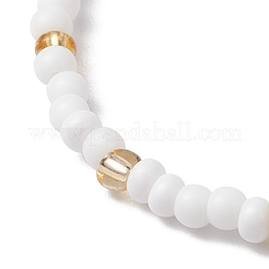 10 pièces 10 styles de perles de rocaille en verre ensembles de bracelets extensibles&nbsp;BJEW-MZ00095