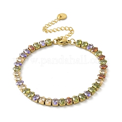 Ovale Gliederkettenarmbänder aus 304 Edelstahl für Damen&nbsp;BJEW-P348-01F-G