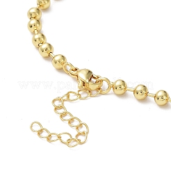 Gestellplattierte Kugelkettenarmbänder aus Messing für Damen&nbsp;BJEW-G676-01B-G