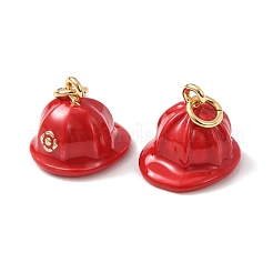 Laiton avec breloques en émail rouge&nbsp;KK-CBA2F11-30G