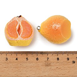 Anhänger aus undurchsichtigem Kunstharz mit Früchten&nbsp;RESI-H045-01B-01