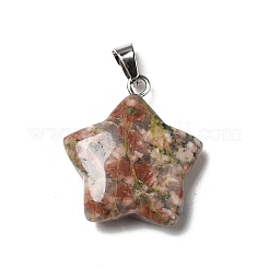 Conectores colgantes de piedras preciosas mixtas naturales y sintéticas&nbsp;G-D061-02A