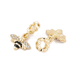 Zahnstangenüberzuglegierungs-Kristallrhinestone-europäische baumelnde Charme&nbsp;FIND-C055-26G