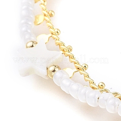 Tobilleras de doble capa&nbsp;AJEW-AN00293-02