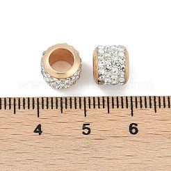 Perles pavées d'argile en alliage de strass&nbsp;ALRI-D300-01G-03