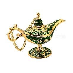 Tetera de aleación esmaltada para decoración del hogar&nbsp;DJEW-Z010-01G-04