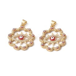 Pendentifs en laiton émaillé de placage de crémaillère&nbsp;KK-D087-27G