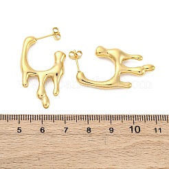 Pendientes de botón de acero inoxidable 304&nbsp;EJEW-B108-16G