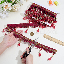 6 Yard Vorhang-Fransenbesatz aus Kunststoffperlen&nbsp;OCOR-PH0007-64B